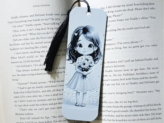 HueForge model: No AMS Needed. Girl Bookmark, Hueforge. by Dame Jo