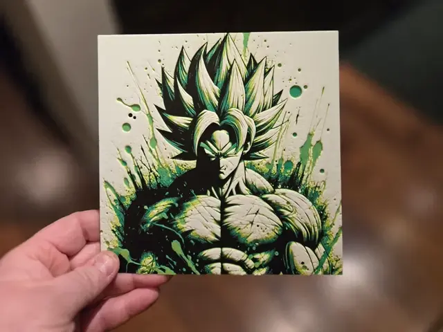 HueForge model: Graffiti Broly Hueforge by 3Ree Printing