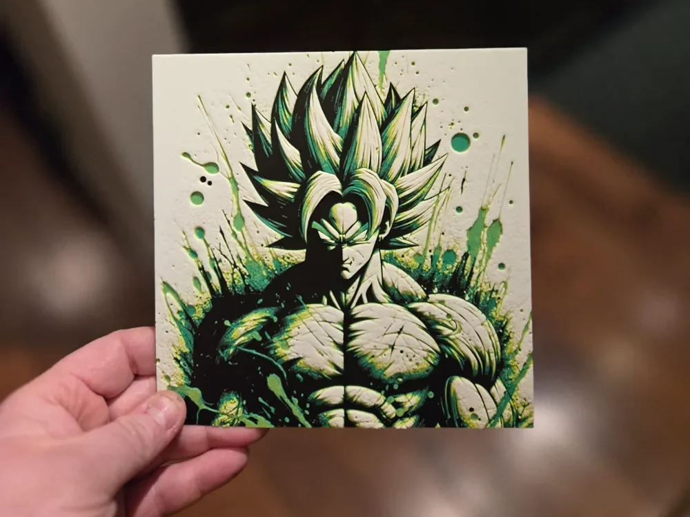 Graffiti Broly Hueforge by 3Ree Printing HueForge model: Graffiti Broly Hueforge by 3Ree Printing