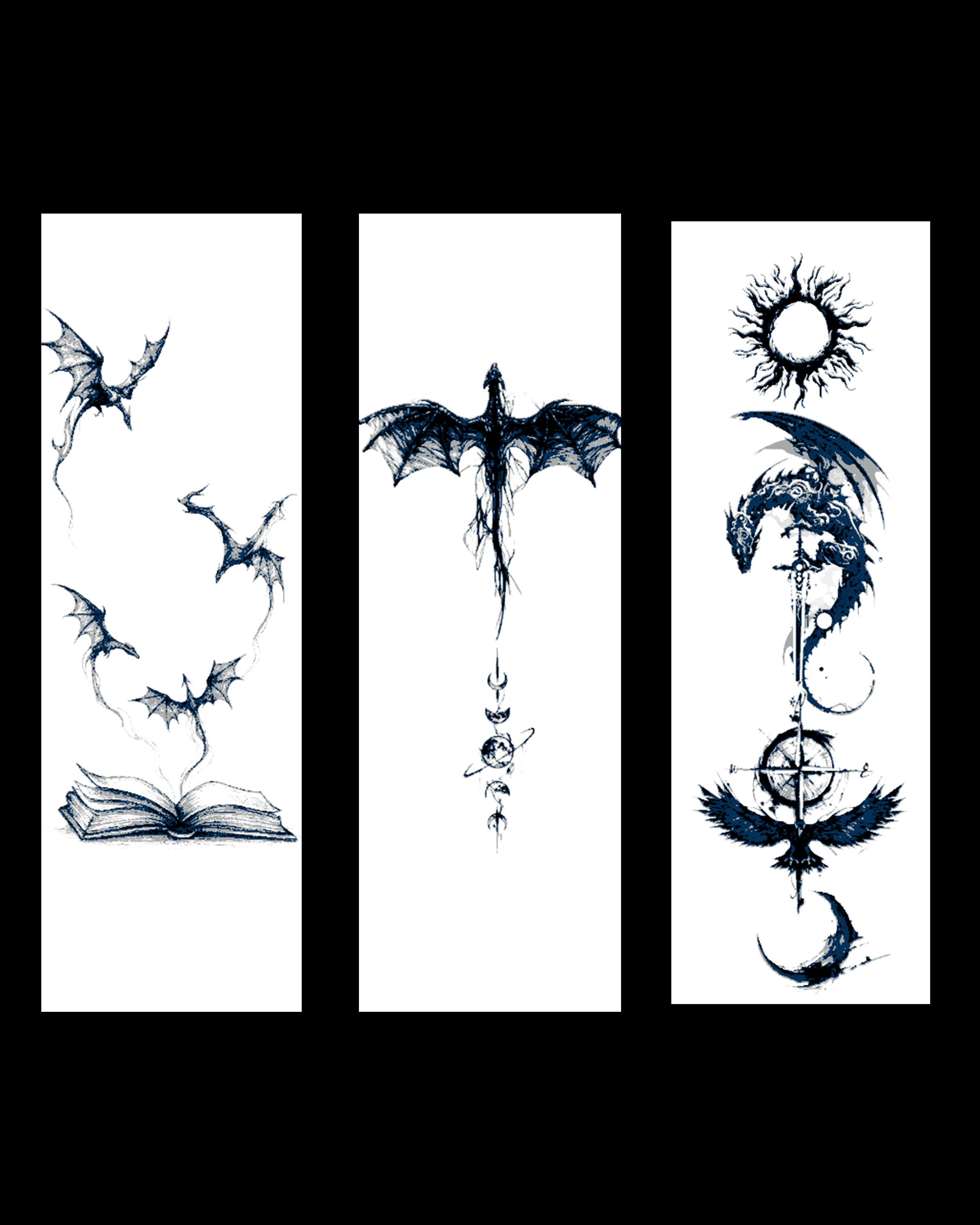 nothing like reading a book with a dragon - Set of bookmarks by BooneCo3d HueForge model: nothing like reading a book with a dragon - Set of bookmarks by BooneCo3d