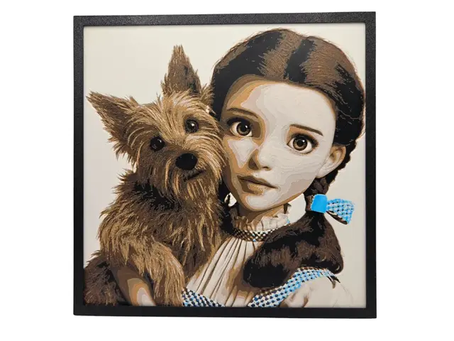 HueForge model: Dorothy and Toto (The Wizard of Oz) by BusyKikiBee