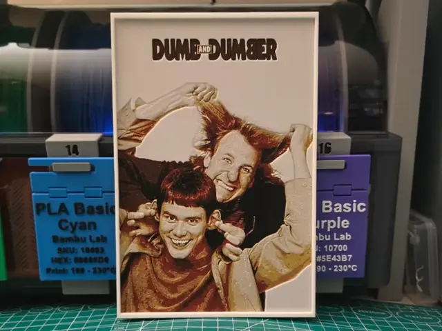 HueForge model: Dumb and Dumber Movie Poster - Hueforge Art by Lumpy3D