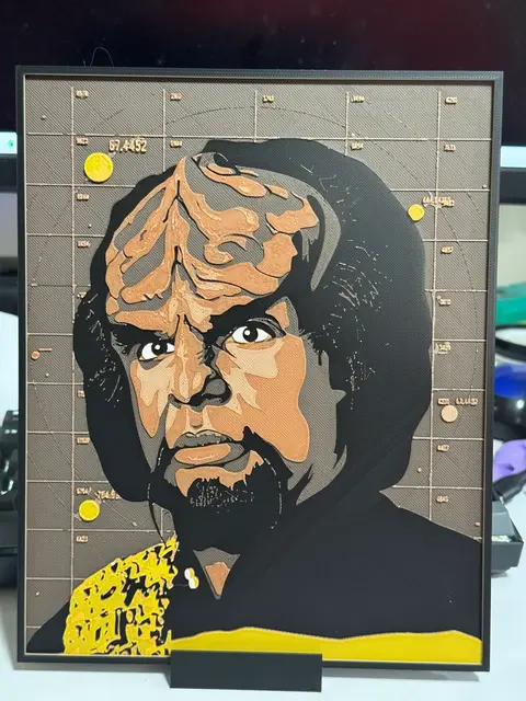 HueForge model: Worf, Son of Mogh by Strata Prints