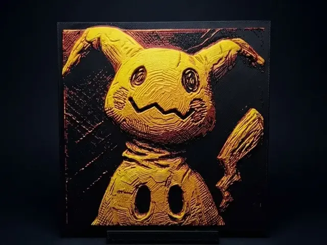 HueForge model: Mimikyu Carving - Hueforge by LED