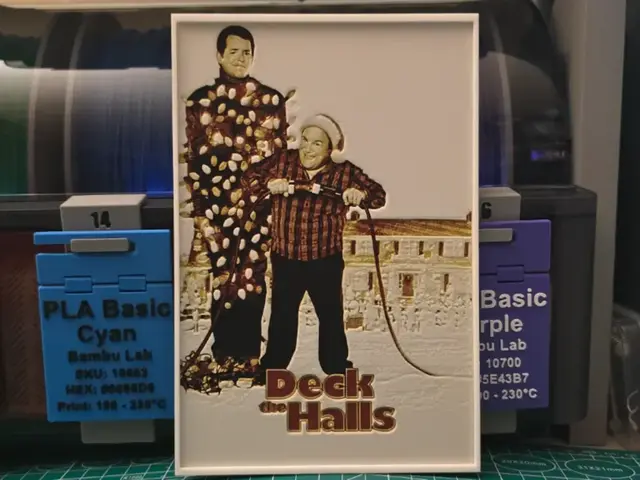 HueForge model: Deck the Halls Movie Poster - Hueforge Art by Lumpy3D