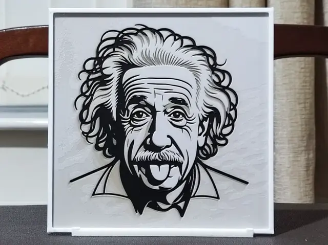 HueForge model: Einstein - 3 Color HueForge by BoDad