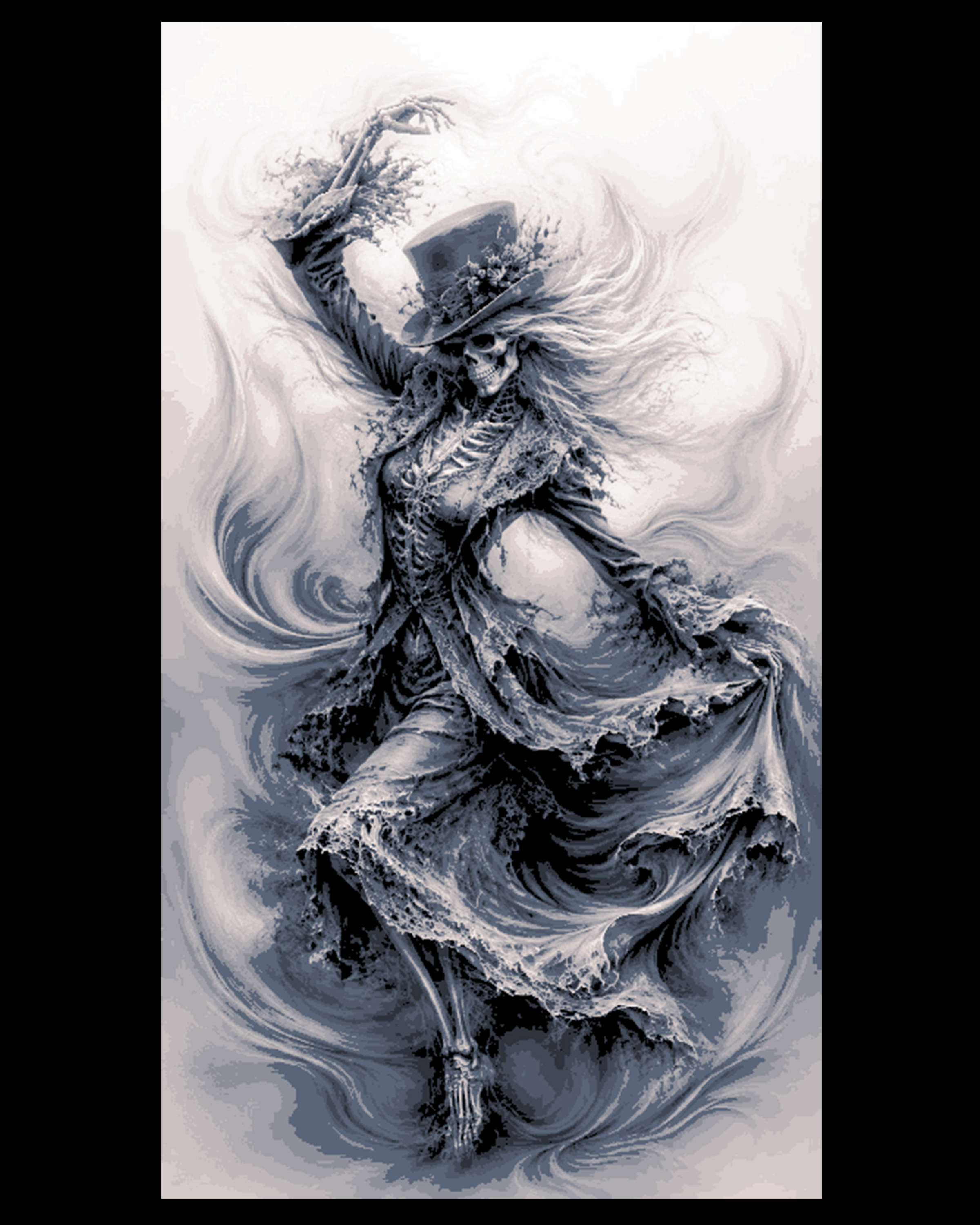 A twist on the eternal Dance of Death - Hueforge Art by BooneCo3d HueForge model: A twist on the eternal Dance of Death - Hueforge Art by BooneCo3d