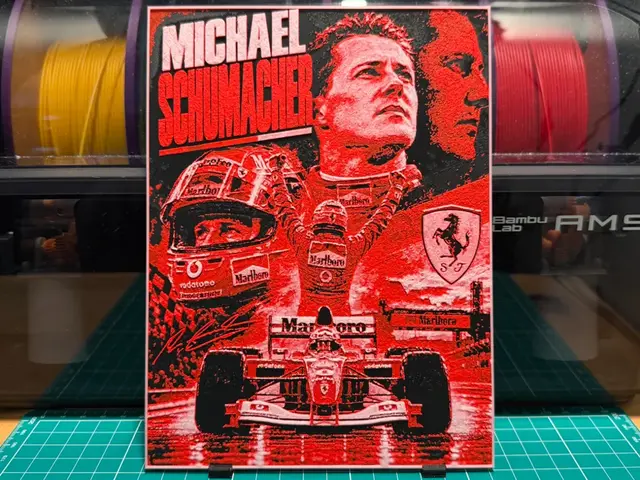HueForge model: Michael Schumacher Poster HueForge by liv_3d