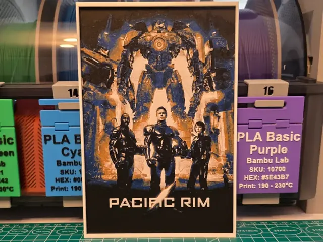 HueForge model: Pacific Rim Movie Poster - Hueforge Art by Lumpy3D