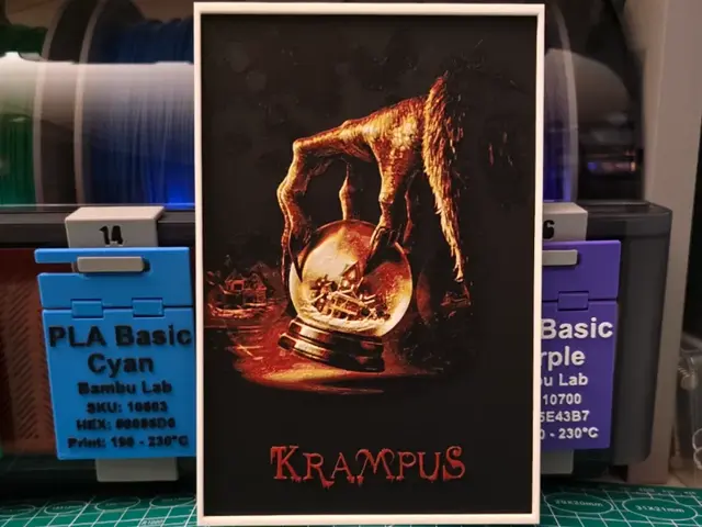 HueForge model: Krampus Movie Poster - Hueforge Art by Lumpy3D