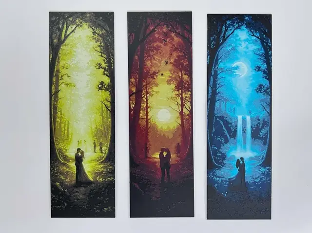 HueForge model: Forest of Love - Bookmark Set by 3djd