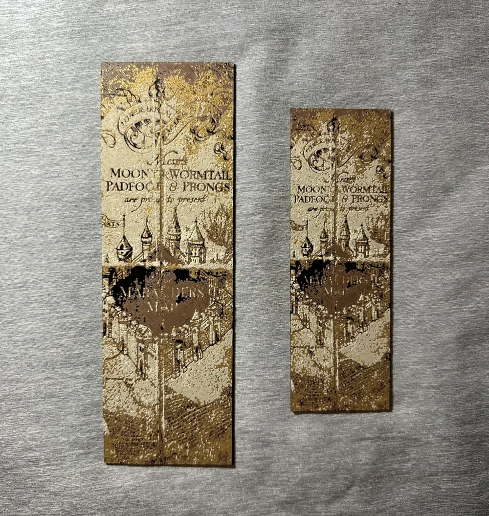 Marauder's Map Hueforge Bookmark - 2 sizes by Hey Ben HueForge model: Marauder's Map Hueforge Bookmark - 2 sizes by Hey Ben