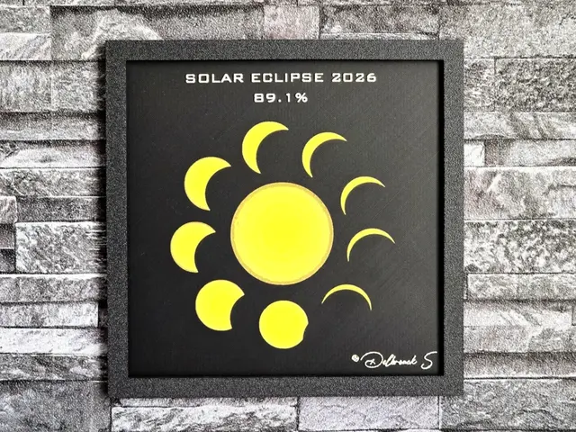 HueForge model: Hueforge Solar eclipse 2026 by StefBull85