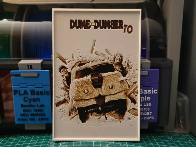 HueForge model: Dumb and Dumber To Movie Poster - Hueforge Art by Lumpy3D
