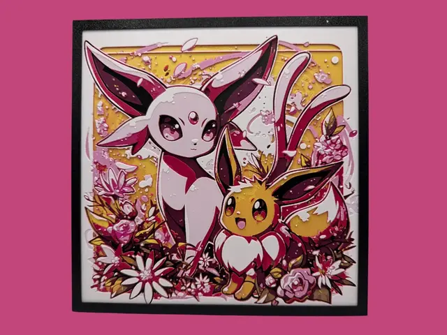 HueForge model: Espeon & Eevee by Canadian Gamer