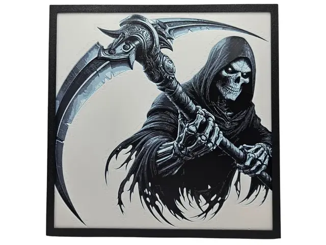 HueForge model: Scythe Reaper by BusyKikiBee