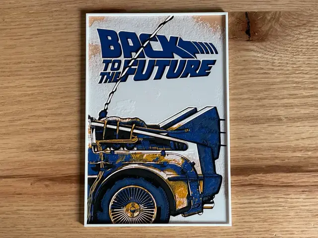 Back To The Future (1985) Hueforge Movie Poster