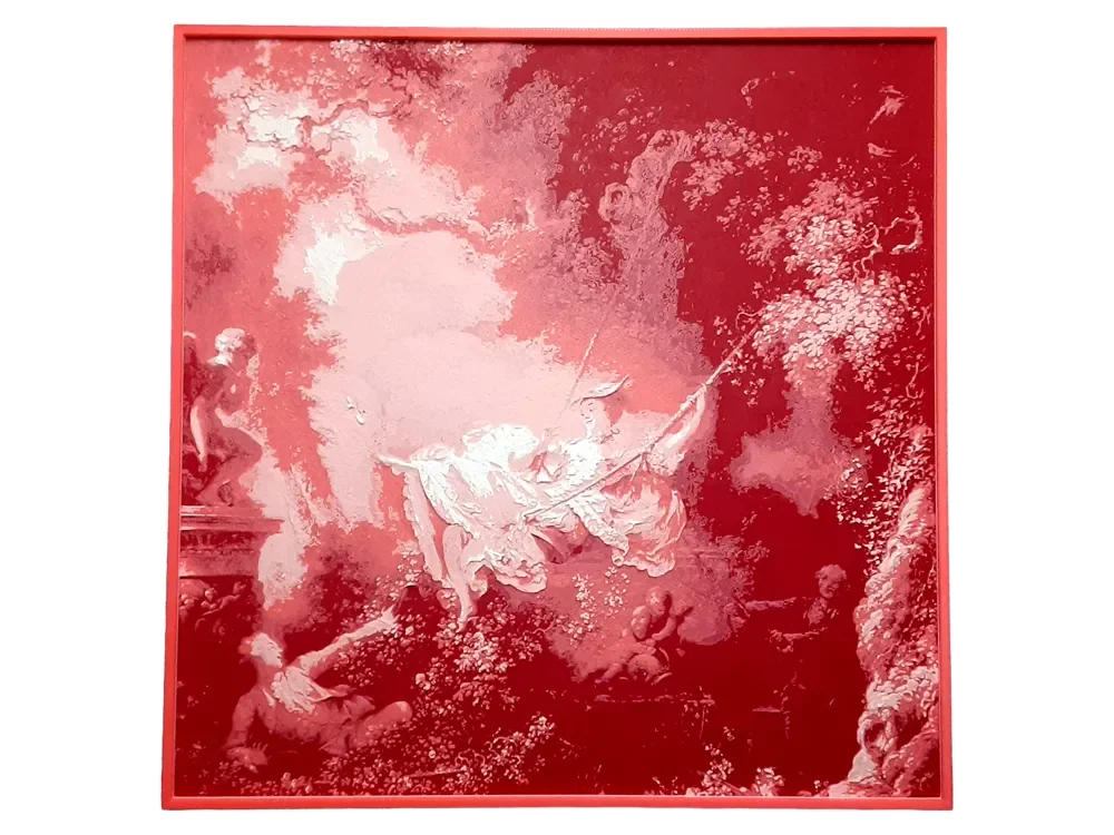 The Swing Hueforge Rococo Painting Fragonard Pink by Elsie Moonshadow HueForge model: The Swing Hueforge Rococo Painting Fragonard Pink by Elsie Moonshadow