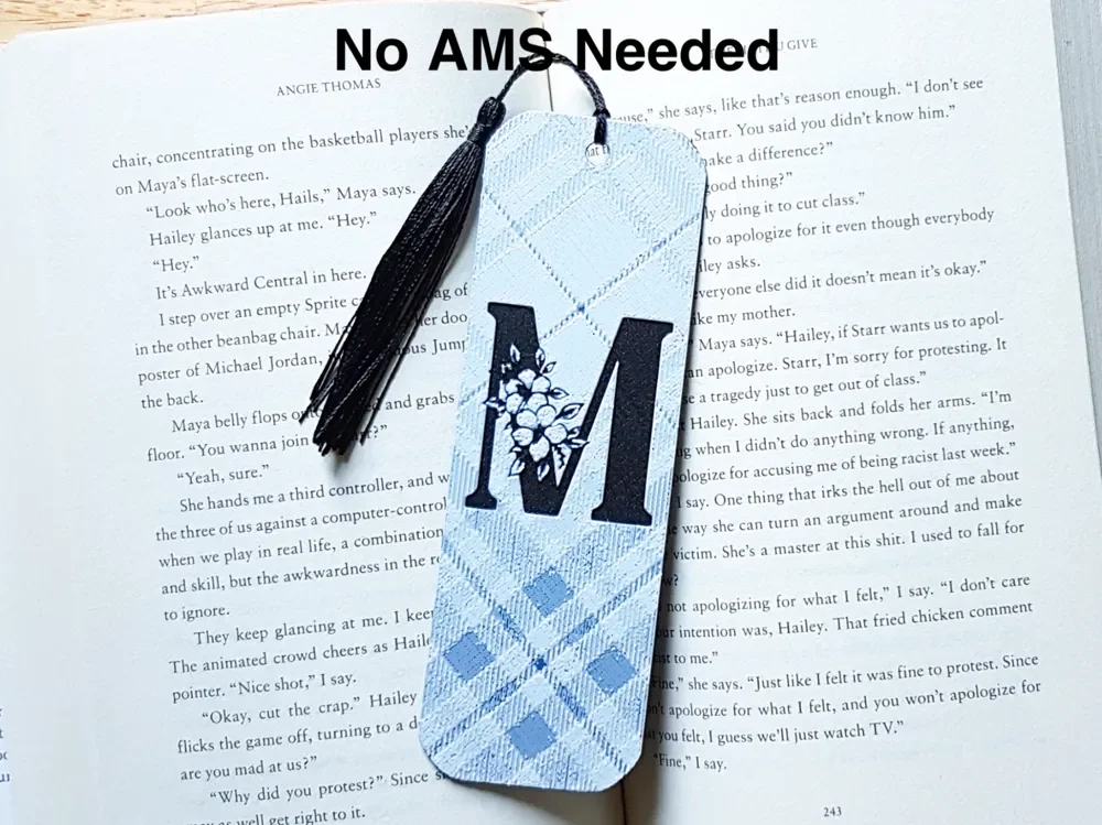 Monogram M Bookmark. Hueforge by Dame Jo HueForge model: Monogram M Bookmark. Hueforge by Dame Jo
