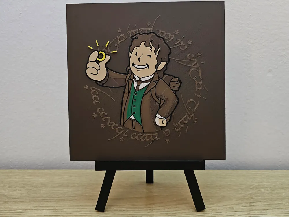 Vault Boy Lord Of The Rings Hueforge by Opao HueForge model: Vault Boy Lord Of The Rings Hueforge by Opao