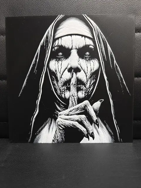 HueForge model: The Nun by TheHueforgeLady