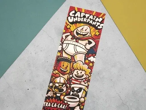 HueForge model: Captain Underpants 50mm by 150mm Bookmark by MythicHue's