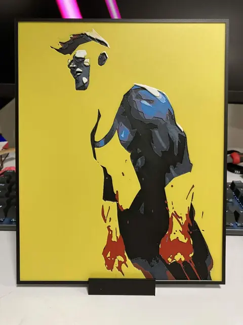 HueForge model: Invincible Negative Space by Strata Prints