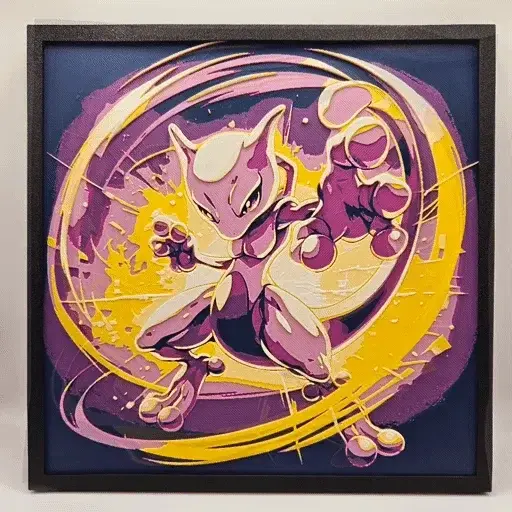 HueForge model: Mewtwo (Pokemon Hueforge) by BusyKikiBee