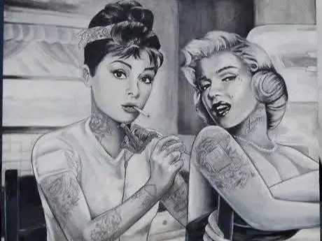 HueForge model: Marily Monroe Audrey Hepburn Hueforge by 3DNesy