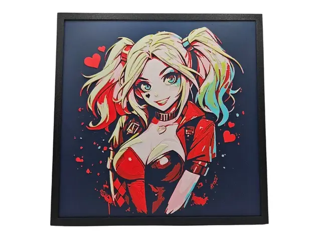 HueForge model: Harley Quinn by BusyKikiBee