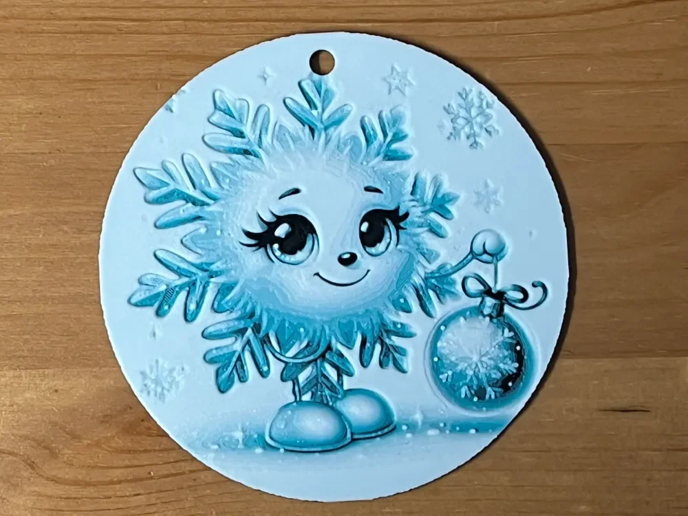 cute snowflake bauble by Morganja HueForge model: cute snowflake bauble by Morganja