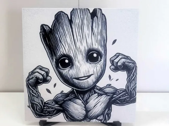 Groot by Poly3D HueForge model: Groot by Poly3D