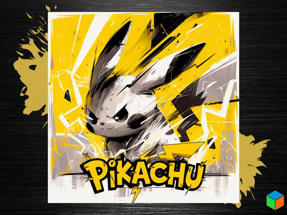 Pikachu Poster – Electric-Type Icon by 3D Prints By Vic HueForge model: Pikachu Poster – Electric-Type Icon by 3D Prints By Vic
