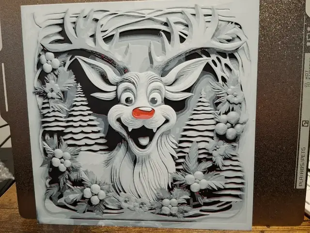 HueForge model: rudolph the red nosed reindeer - hueforge by 3dGlow
