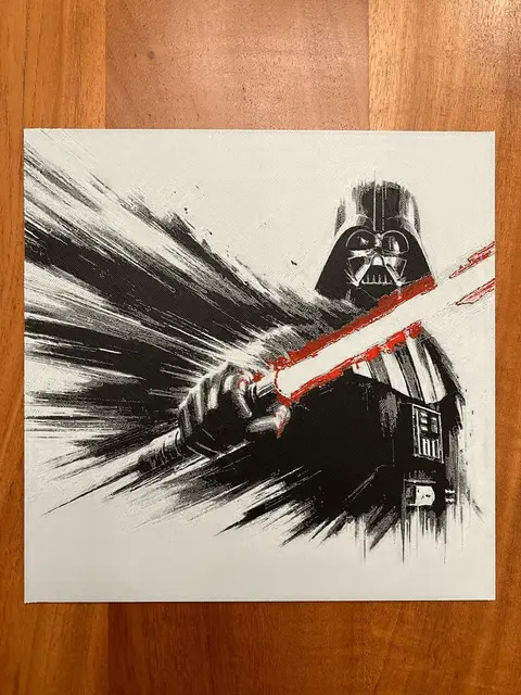 HueForge model: Darth Vader with Red Lightsaber 2.0 by JustBe 3D Printing