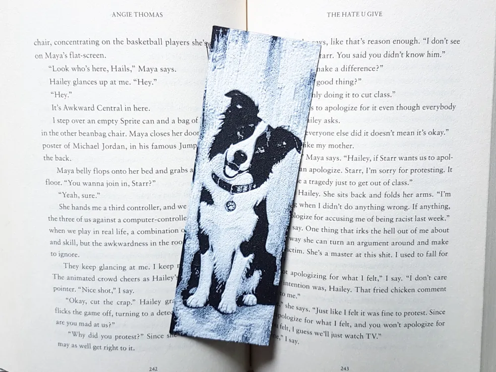 Bookmark, Cute Puppy Dog, Border Collie by Dame Jo HueForge model: Bookmark, Cute Puppy Dog, Border Collie by Dame Jo