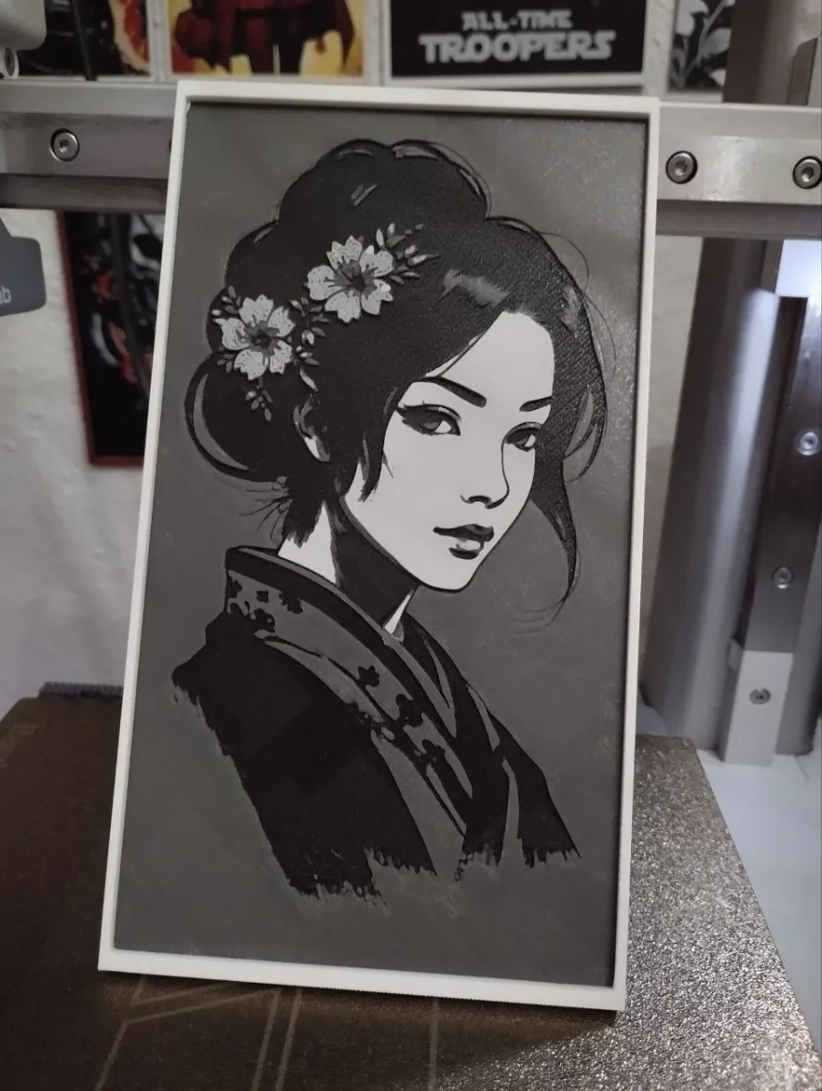 geisha by FYTY112 HueForge model: geisha by FYTY112