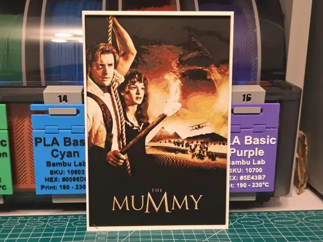 HueForge model: The Mummy (1999) Movie Poster - Hueforge Art by Lumpy3D