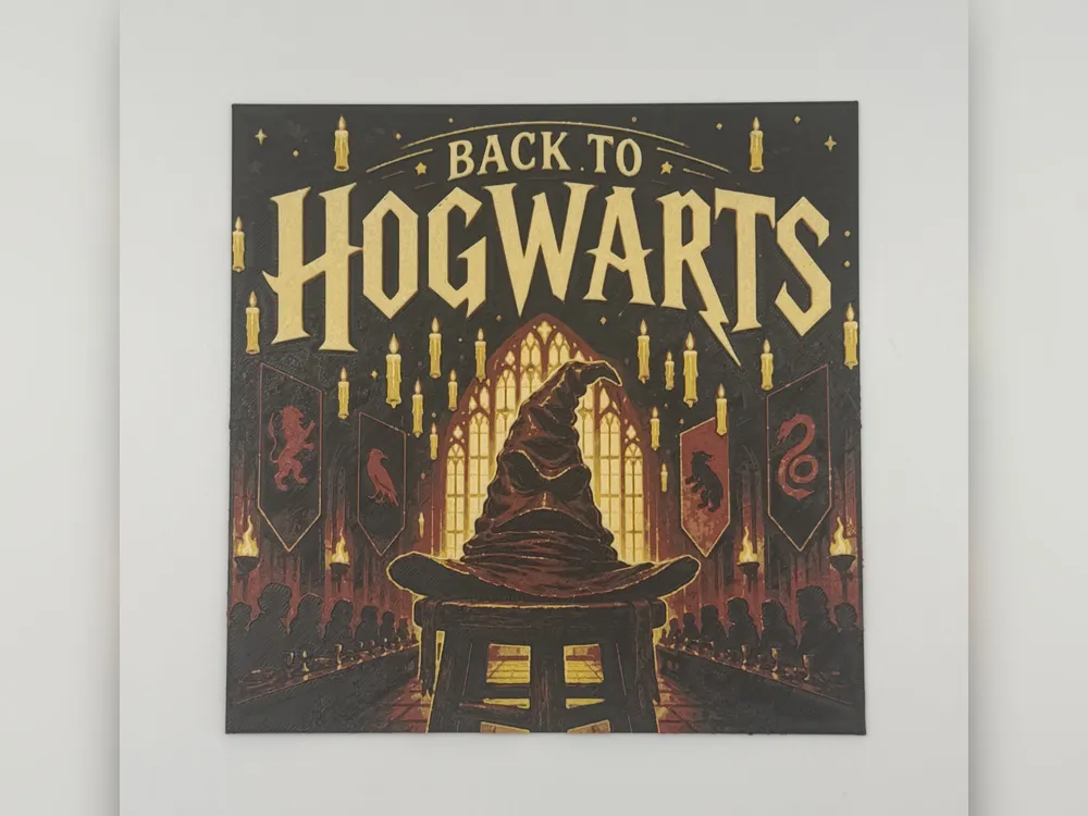 Back to Hogwarts Great Hall HueForge Print by Thadius HueForge model: Back to Hogwarts Great Hall HueForge Print by Thadius