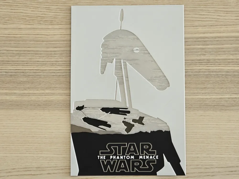 Star Wars The Phantom Menace - HueForge Poster by EisenWorld HueForge model: Star Wars The Phantom Menace - HueForge Poster by EisenWorld