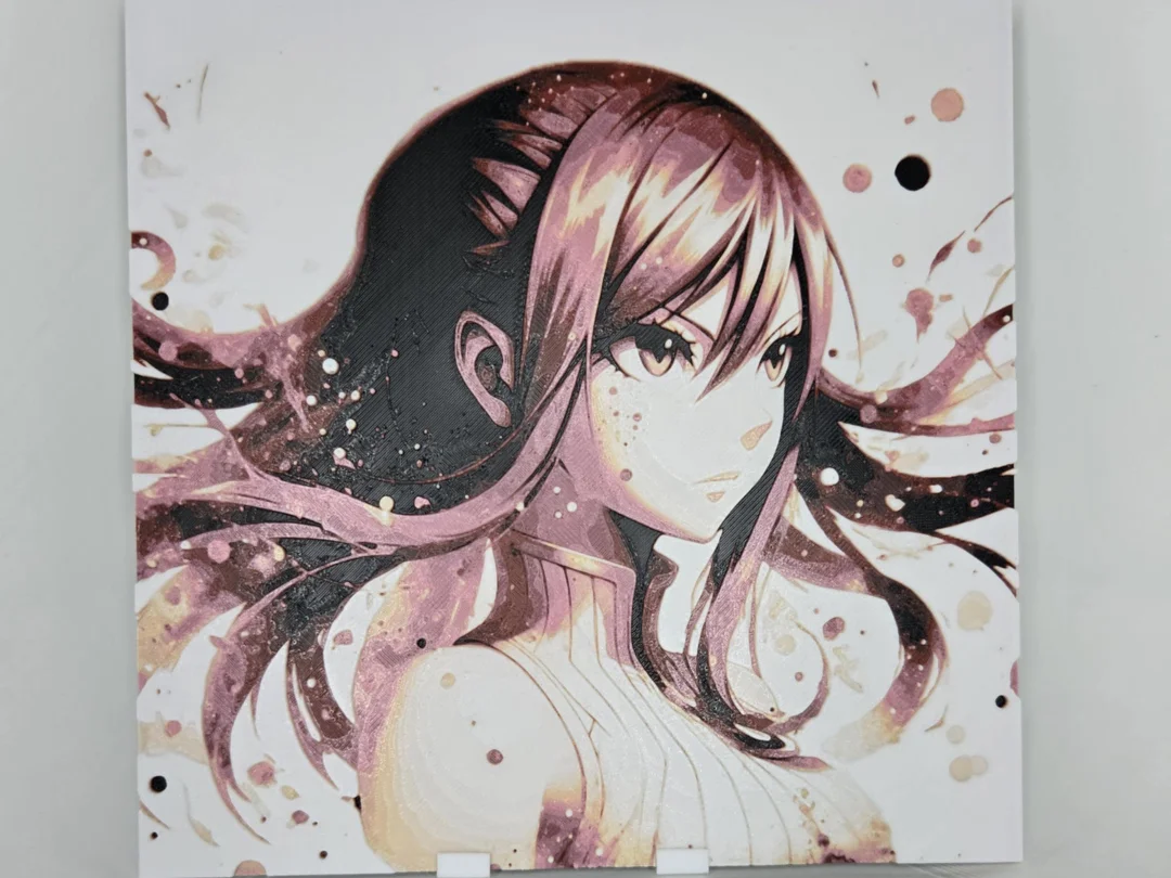 Graffiti Erza Scarlet Graffiti by 3Ree Printing HueForge model: Graffiti Erza Scarlet Graffiti by 3Ree Printing