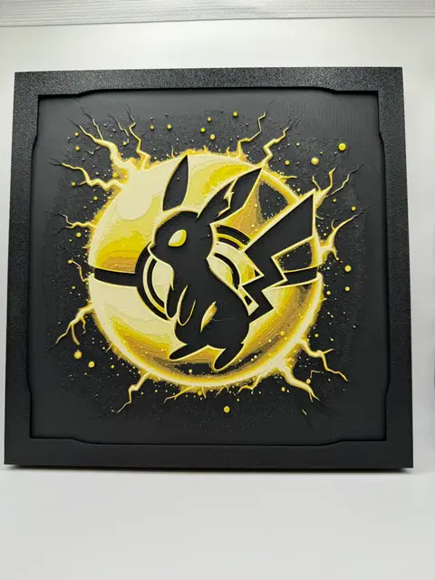 HueForge model: Pikachu - Pokeball Hueforge by Canadian Gamer