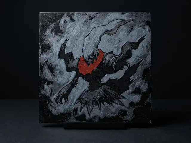 HueForge model: Darkrai 3 Colour - Hueforge Wall Art by LED