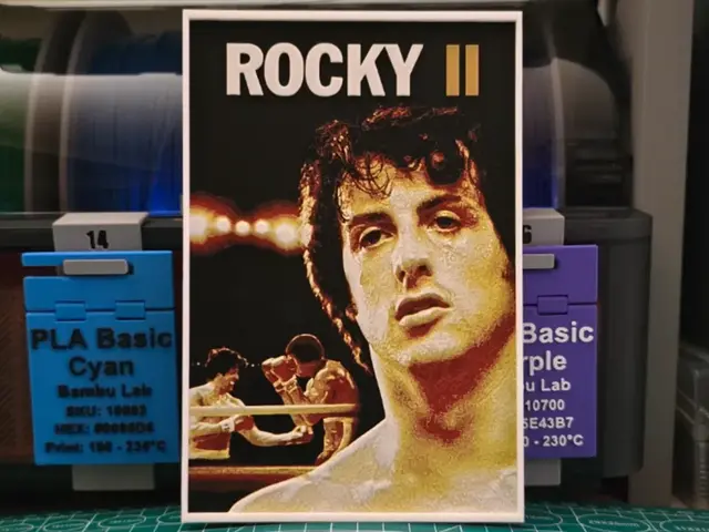 HueForge model: Rocky II Movie Poster - Hueforge Art by Lumpy3D