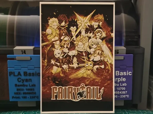 HueForge model: Fairy Tail Poster - Hueforge Art by Lumpy3D