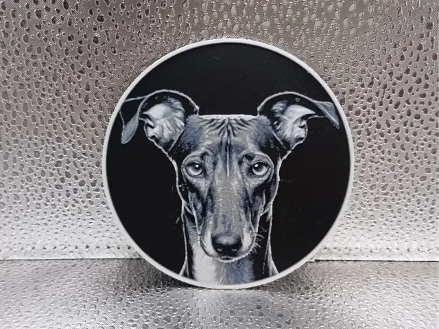 HueForge model: Greyhound Coaster – Hueforge by Borishotch Industries