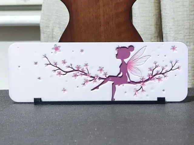HueForge model: Pixie Fairy In The Pink Bookmark - 3 Color by BoDad