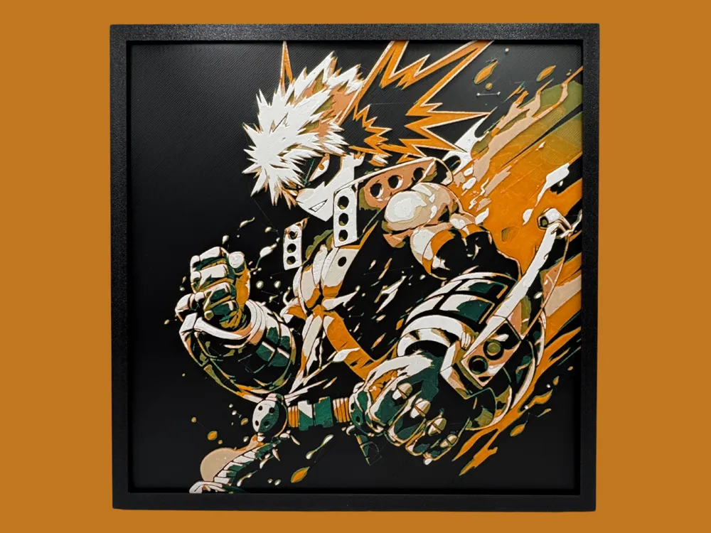 Katsuki Bakugo - My Hero Academia by Canadian Gamer HueForge model: Katsuki Bakugo - My Hero Academia by Canadian Gamer