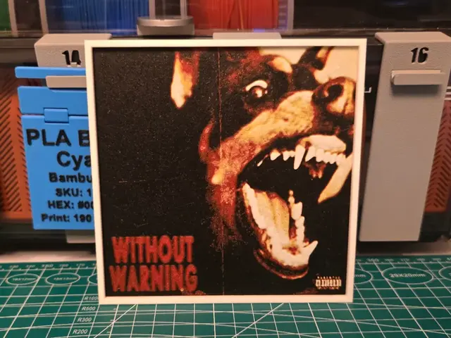 HueForge model: 21 Savage "Without Warning" Album - Hueforge Art by Lumpy3D