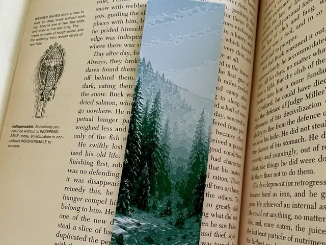 HueForge model: A Snowy Mountain Scene Bookmark by 3D_Forged